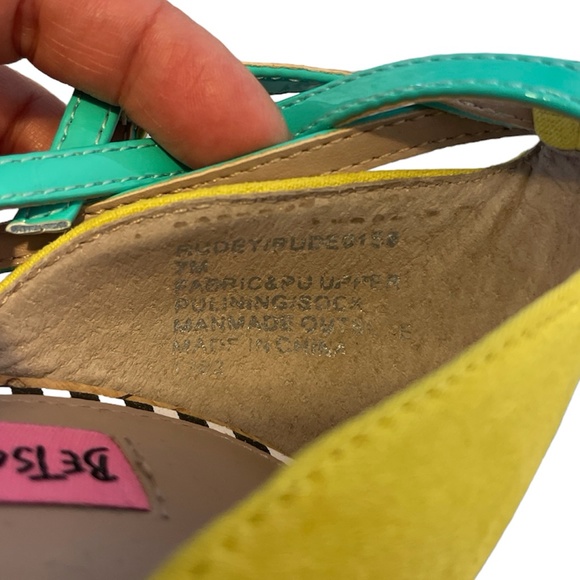 Betsey Johnson Rudey Strappy Heeled Sandals Multi-Color Polka Dot Size 7 - Picture 3 of 7